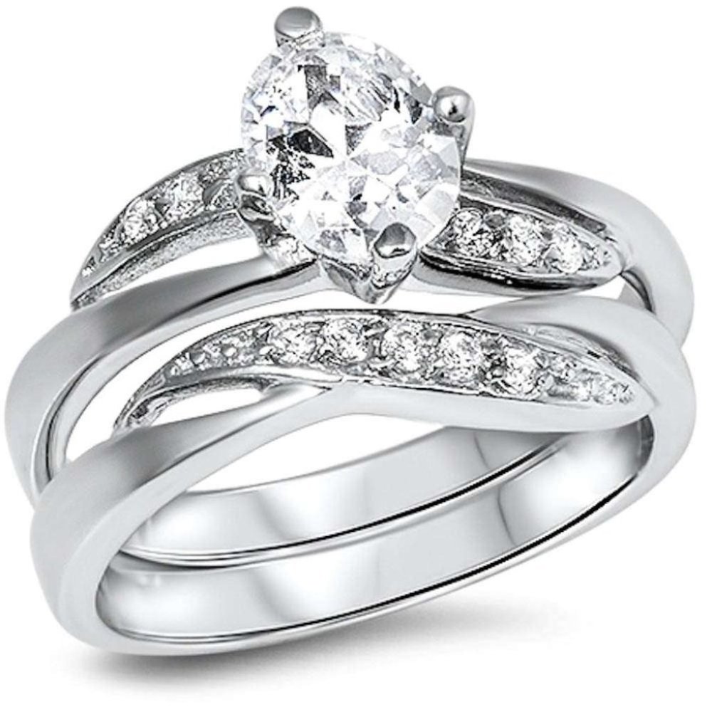 Cubic Zirconia Wedding Set